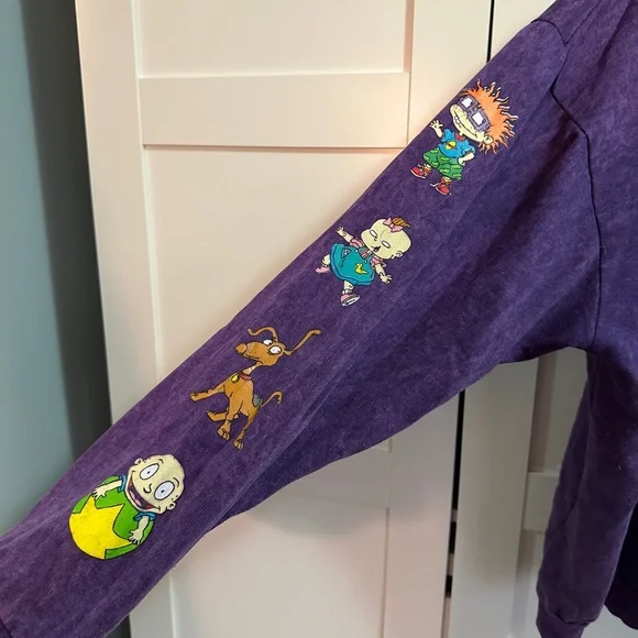 Sz XL Purple Rugrats Hoodie - Reptar, Tommy, Chuckie, Phil, Lil, Susie, Angelica - Picture 5 of 10